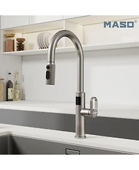 Phying 360 Swivel Touchless Kitchen Faucet Anti Rust Corrosion Resistant Sensor Sink Faucet with Automatic Sprayer