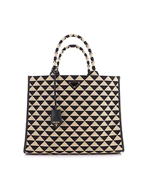 Pre-Owned Prada Large Symbole Shopper Tote Jacquard
