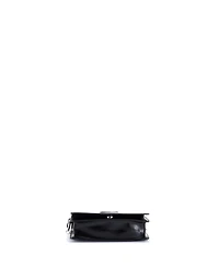 Pre-Owned Prada Small Triangle Logo Chain Flap Bag Brushed Leather