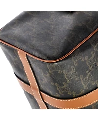 Pre-Owned Celine Medium Boston Bag Triomphe Coated Canvas