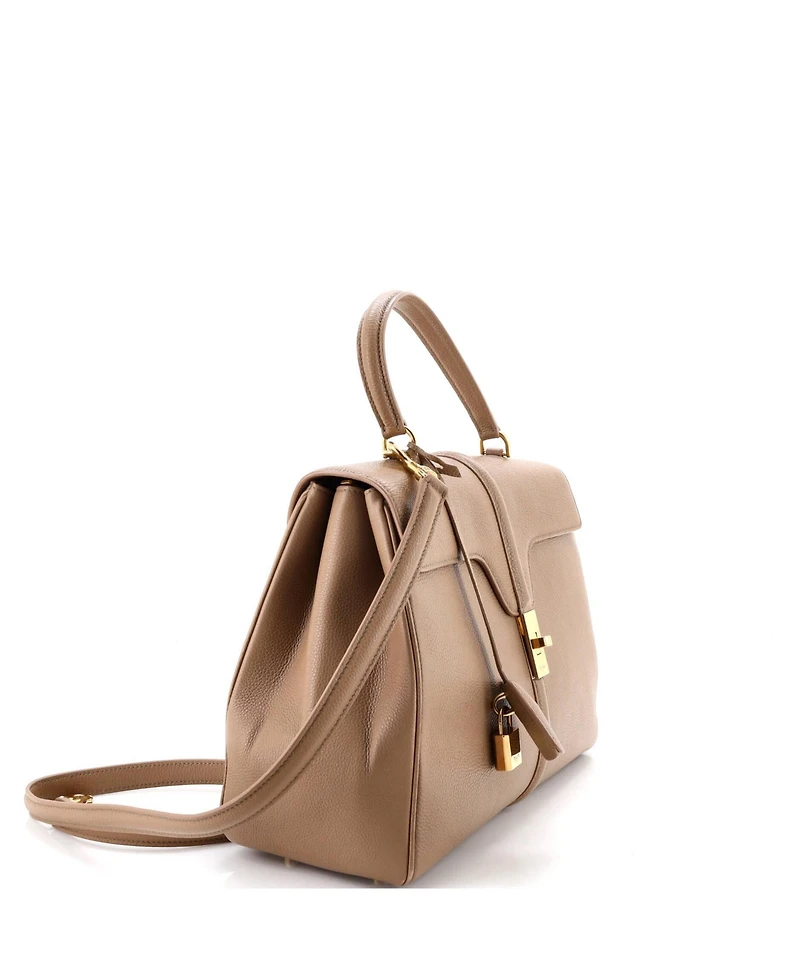 Pre-Owned Celine Medium 16 Top Handle Bag Grained Calfskin