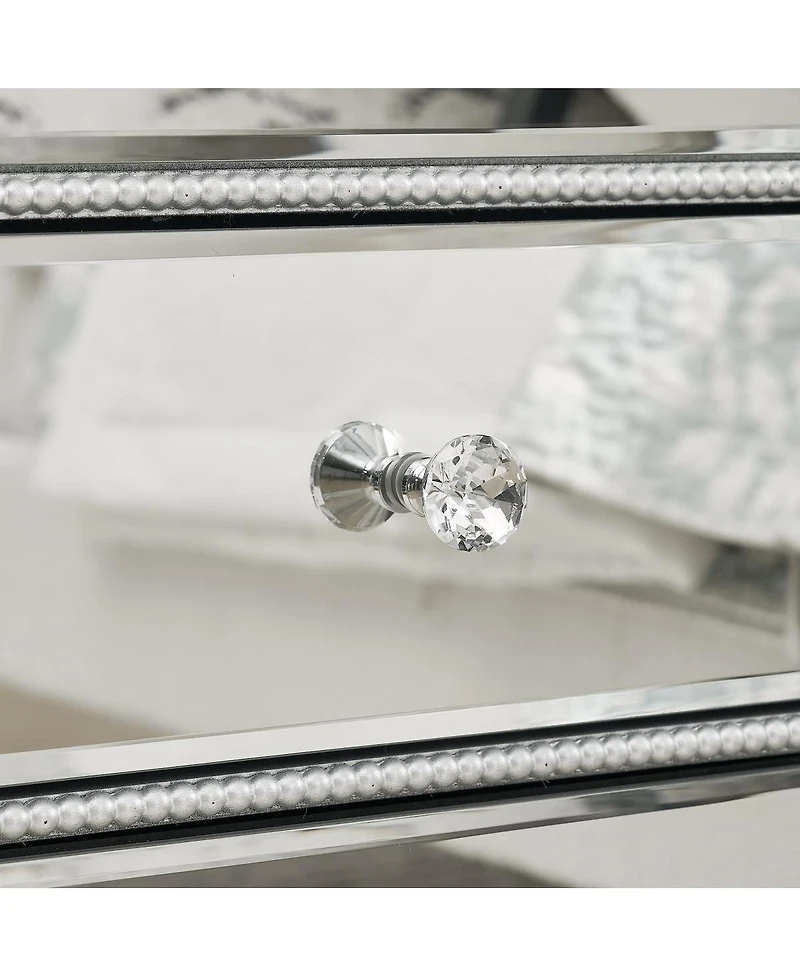 Streamdale Furniture Three drawer cabinet with bead mirror finish