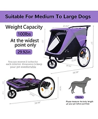 Streamdale Furniture 2 in 1 Pet Bike Trailer and Stroller Holds Up to 100 lbs