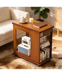 Streamdale Furniture Bamboo Folding Bed/Sofa Table with Storage