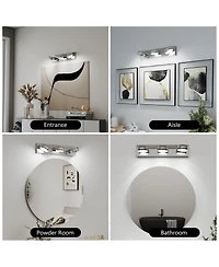 Busdays 3 Light Led Bathroom Vanity Light 20 Inch 18W Modern Wall Light Bar Fixture Over Mirror