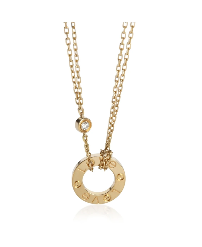 Pre-Owned Cartier Yellow Gold Diamond Love Pendant