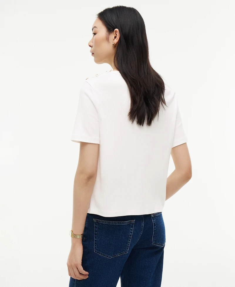 Tommy Hilfiger Women's Ribbed Boxy Crewneck T-Shirt