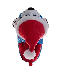 Nickelodeon Toddler Paw Patrol Chase and Marshall Boys' Christmas Slippers Cozy Plush Santa House Shoes