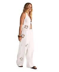 Nasty Gal Women's Floral Cutwork Cargo Pants Co-ord