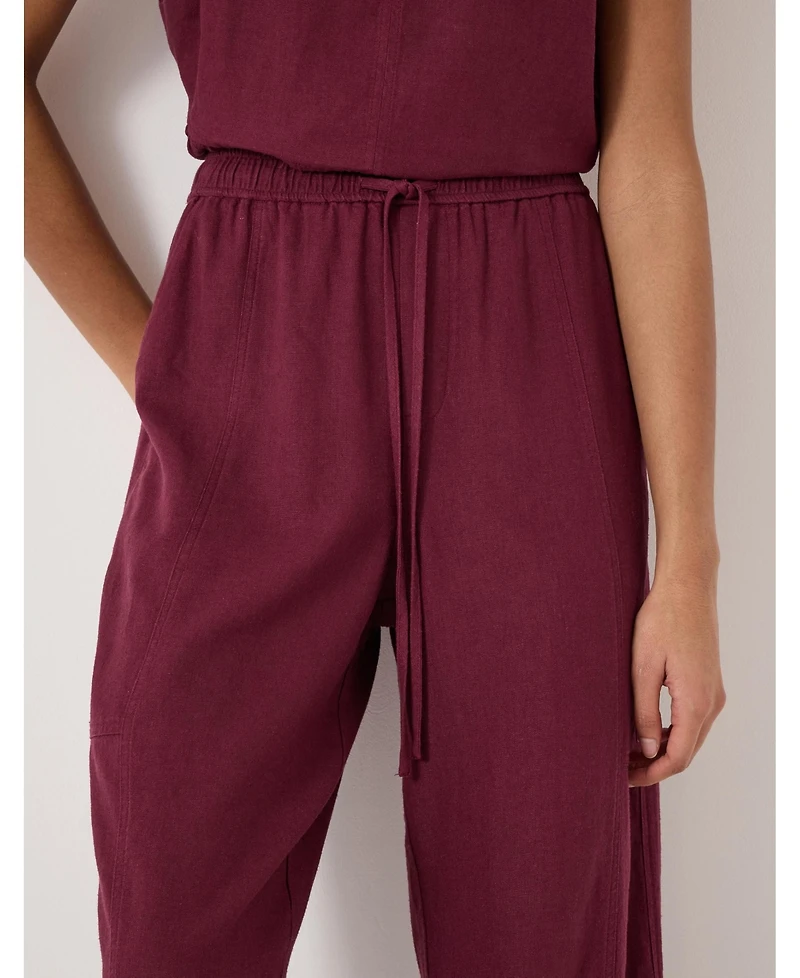 Hush Women's Tovi Linen Blend Barrel Leg Pants