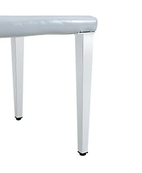 Streamdale Furniture Minimalist Pu Leather Dining Chair with Sturdy Metal Legs