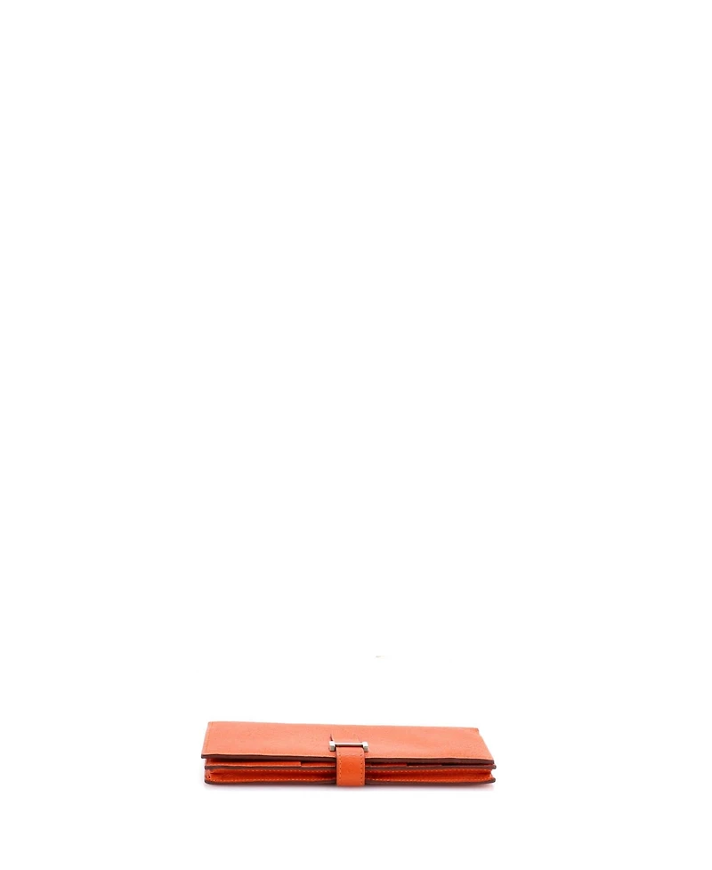 Pre-Owned HERMES Long Bearn Wallet Chevre Mysore