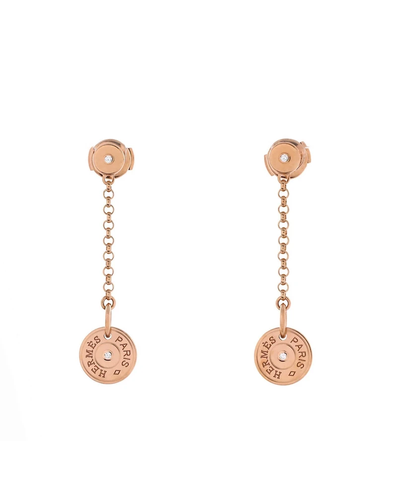 Pre-Owned HERMES Gambade Clou de Selle Earrings