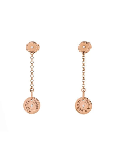 Pre-Owned HERMES Gambade Clou de Selle Earrings