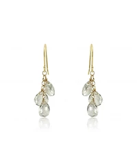 The Lovery Amethyst Bead Dangle Earrings 14K Gold