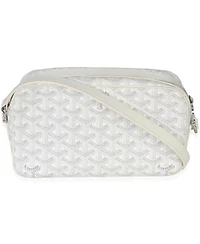 Pre-Owned Goyard White Goyardine Heart Canvas Sac Cap Vertn Pm