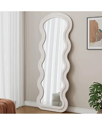 Phying Flannel Full Length Floor Mirror with Stand for Bedroom living room Hanging or Against the Wall