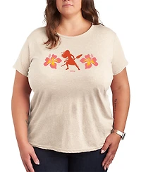 Hybrid Apparel Plus Moana Floral Graphic T-Shirt