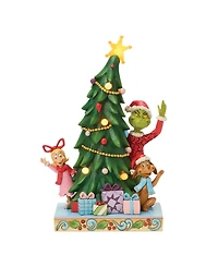 Jim Shore Grinch Fig Grinch, Cindy, Max Peeking