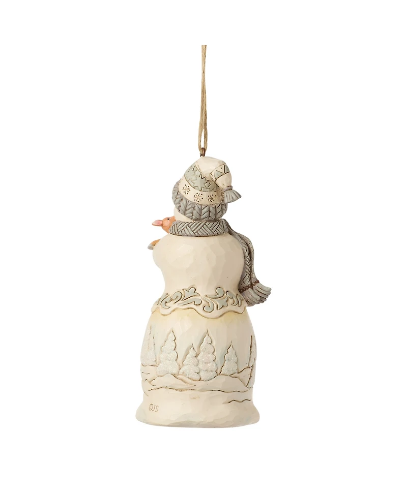 Jim Shore Heartwood Creek Woodland Snowman Holding Fawn Ornament