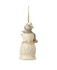 Jim Shore Heartwood Creek Woodland Snowman Holding Fawn Ornament