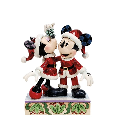 Jim Shore Disney Traditions Mickey and Minnie Mistletoe