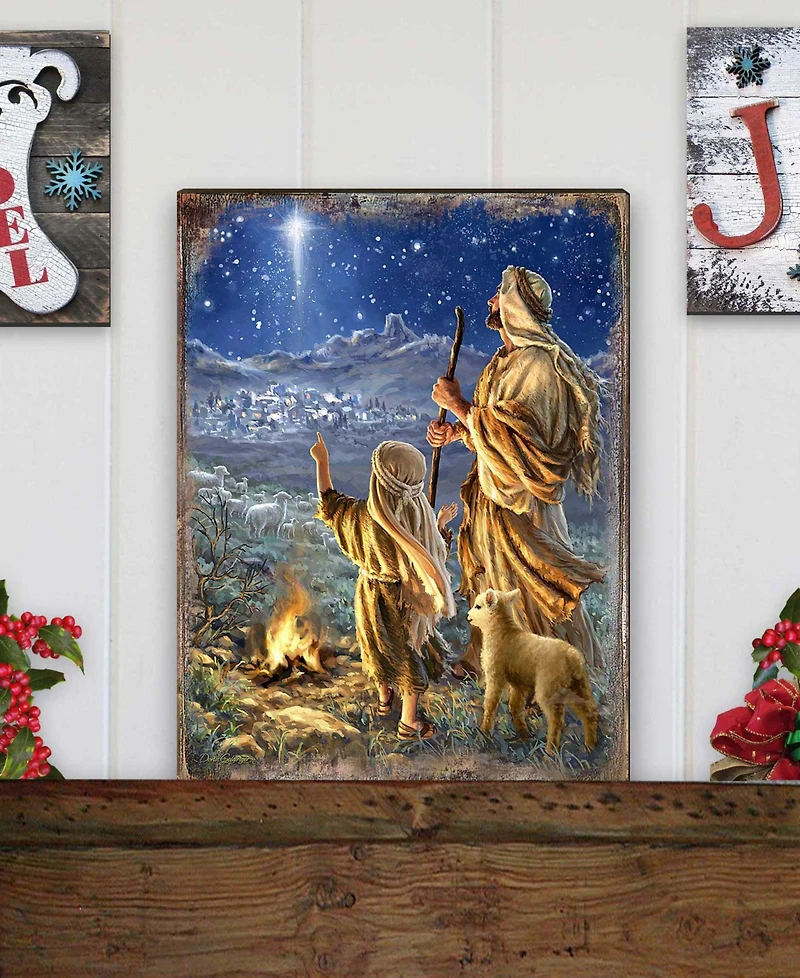 Designocracy Shepherds Keeping Watch Holiday Wall Art