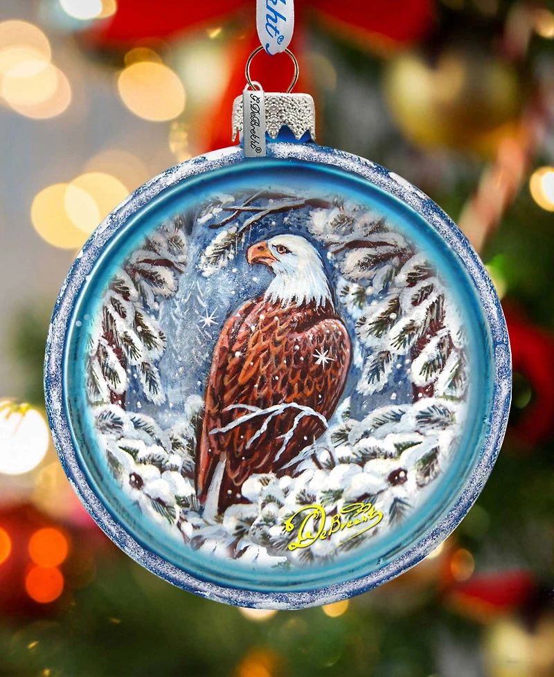G.DeBrekht Eagle Cut Ball Holiday Ornament