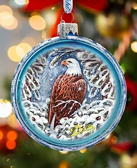 G.DeBrekht Eagle Cut Ball Holiday Ornament