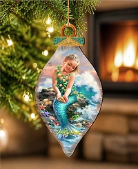 Designocracy by Dona Gelsinger Princess of The Sea Ornament and Cone Ornament, Set of 2 Each