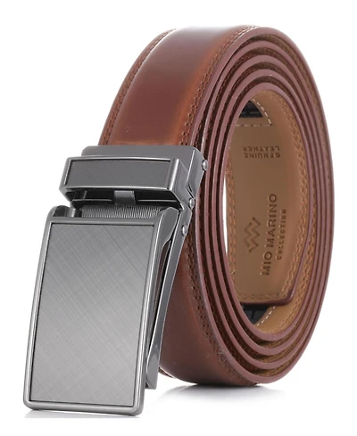 Mio Marino Men's Linxx Designer Ratchet Leather Belt