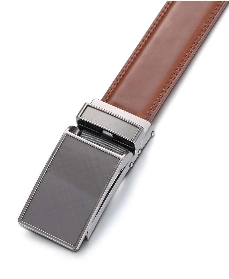 Mio Marino Men's Linxx Designer Ratchet Leather Belt