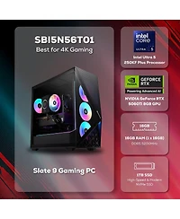 iBUYPOWER Slate SBI5N56T01 Gaming Desktop Computer, Intel Core Ultra 5 250KF Plus 4.2GHz, 16GB Ram, 1TB Ssd, Nvidia GeForce Rtx 5060Ti 8GB, Windows 11