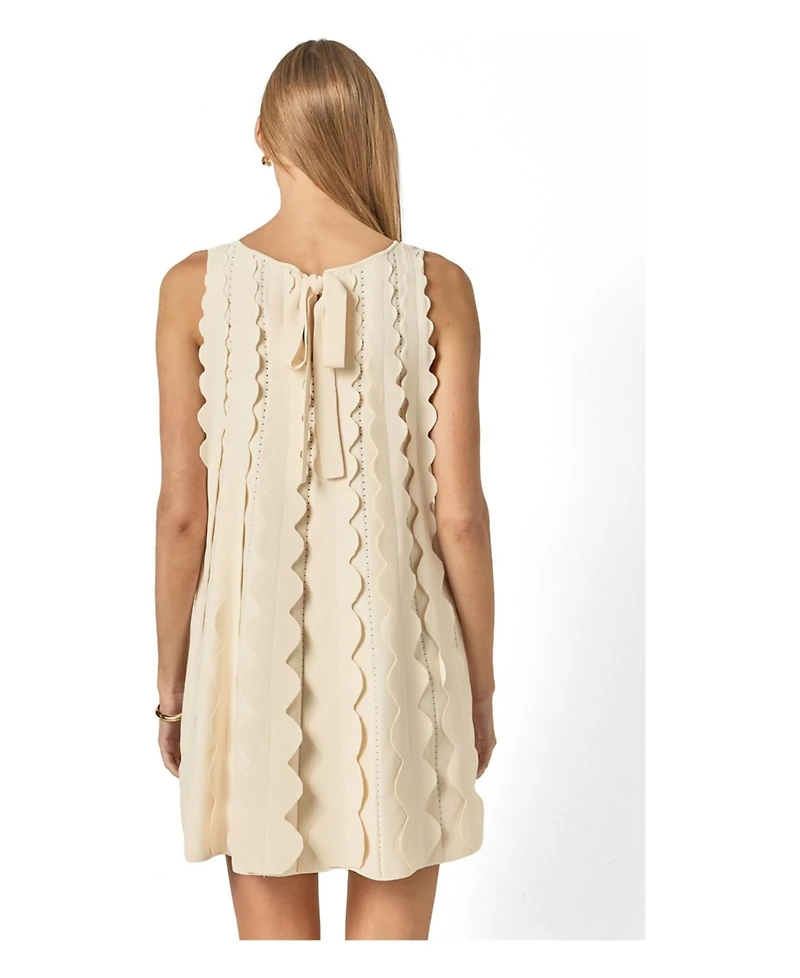 English Factory Women's Ruffled Edge Detail Mini Dress
