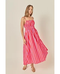 English Factory Women's Stripe Sleeveless Maxi Dress