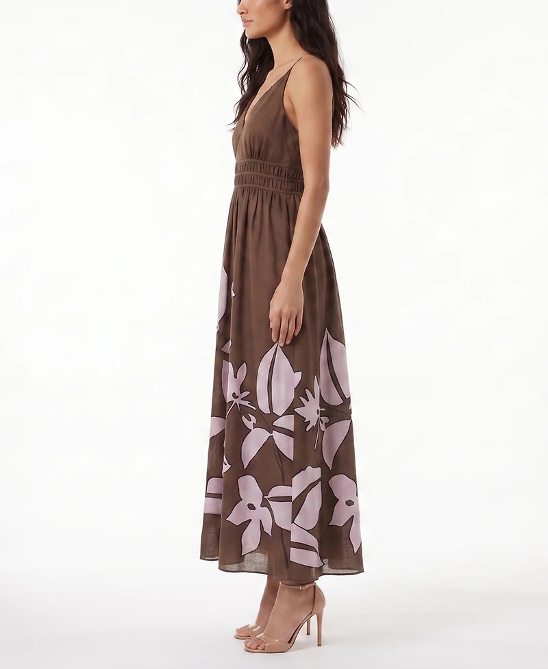Taylor Women's Floral V-Neck Tiered A-Line Dress
