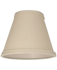 Springcrest Set of 8 Chandelier Lamp Shades Beige Linen Chandelier Small 3" Top x 6" Bottom x 5" High Candelabra Clip-On Fitting