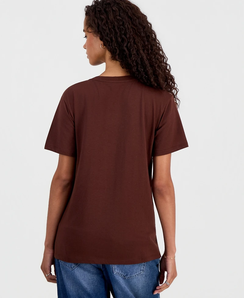 Grayson Threads, The Label Juniors' Snoopy Fall Market Graphic-Print T-Shirt