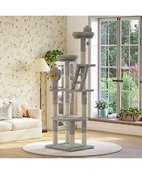 Streamdale Furniture 72in Cactus Cat Tree With Transparent Capsule