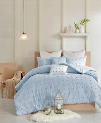 Intelligent Design Brooklyn Jacquard Cotton 7-Pc. Duvet Cover Set, Full/Queen
