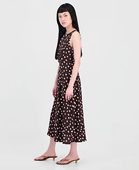 Connected Women's Printed Side-Shirred Fit & Flare Dress