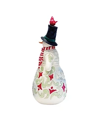 Jim Shore Heartwood Creek Statue Snowman with Led Candle