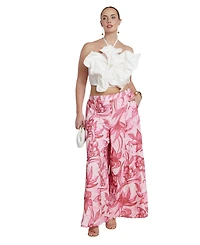 Eloquii Women's Plus Embellished Flower Applique Top
