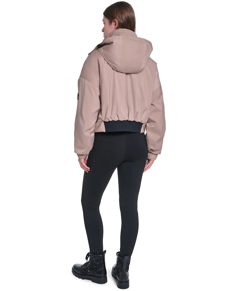 Karl Lagerfeld Paris Women's Zip Up Active Bomber Jacket