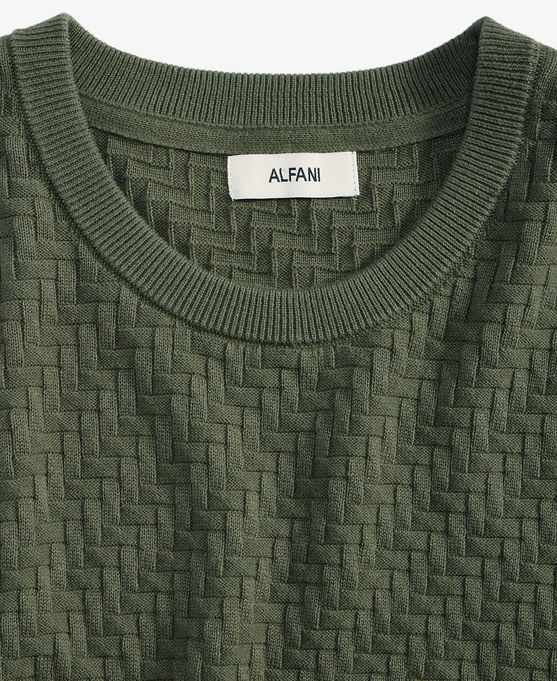Alfani Men's Basket Weave Long-Sleeve Sweater, Macy's Exclusive