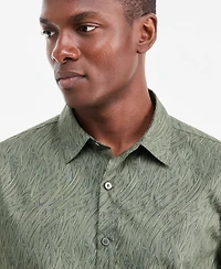 Alfani Men's Baker Geometric Long-Sleeve Shirt, Macy's Exclusive - Bbaker Line Geo