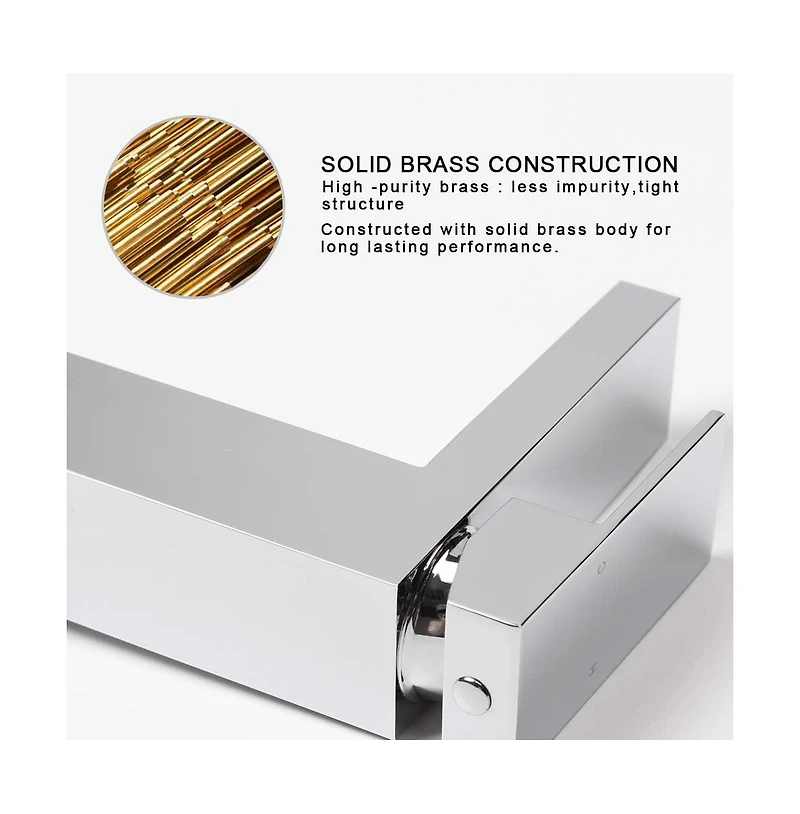 Phying Modern Chrome Bathroom Faucet, Single Hole Bathroom Faucet, Solid Brass Chrome Polished Bathroom Sink Faucet