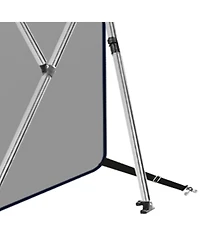 Homfan 8' L 73"-96" W Boat Bimini Top, 4 Bow Aluminum Alloy Frame with 600D Uv-Proof Fabric