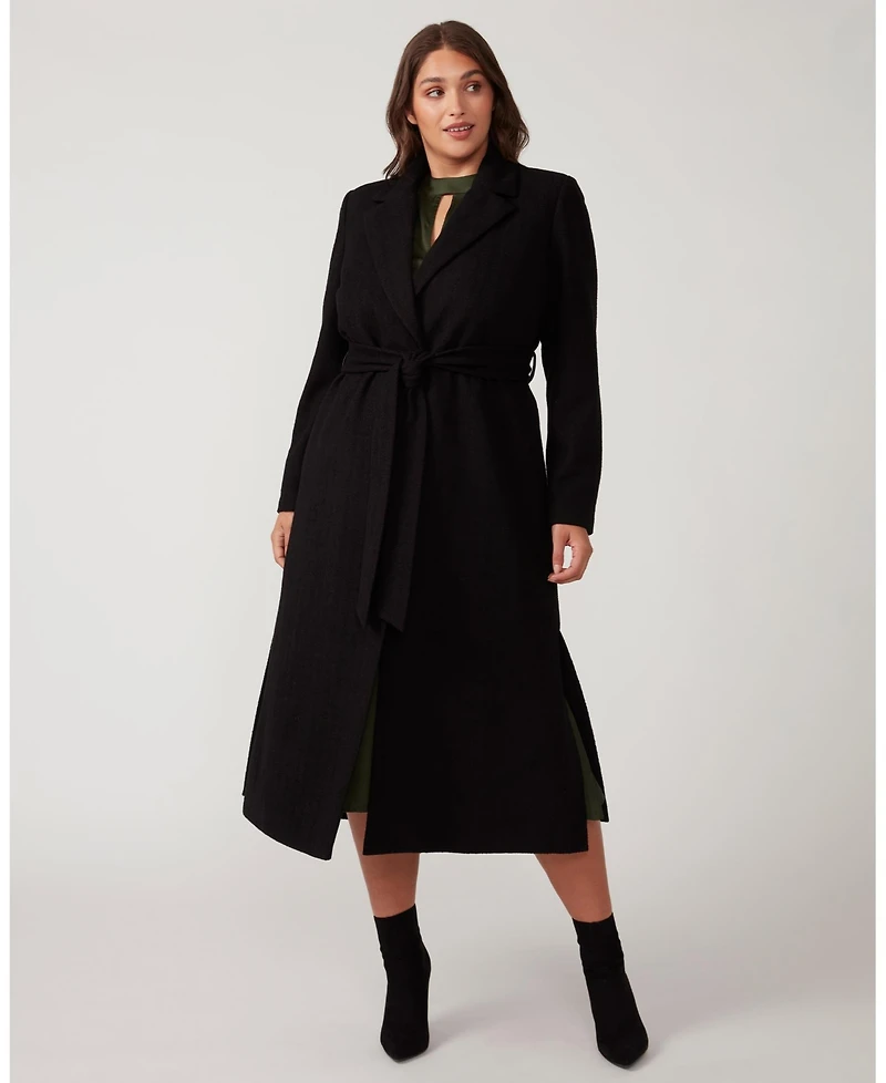Estelle Charmed Robe Black Long Below Knee Coat