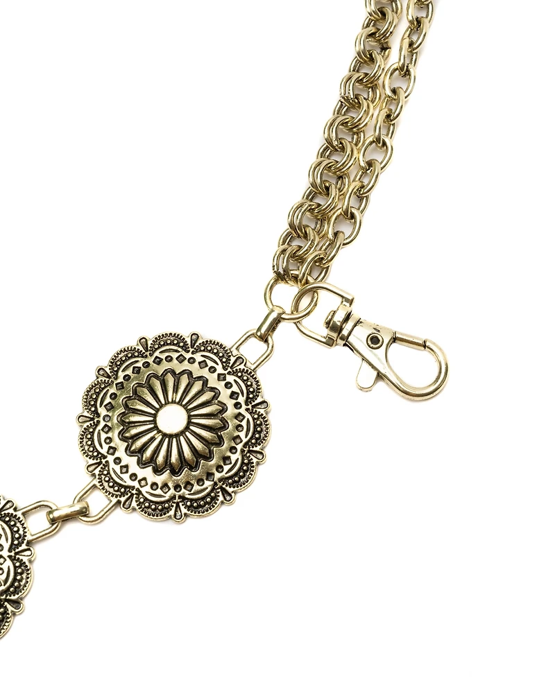 Vince Camuto Concho Chain Swag Belt